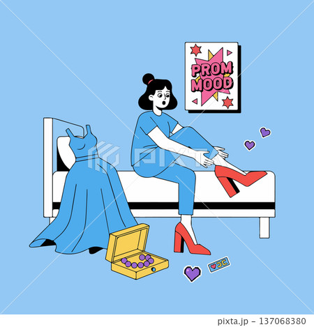 Prom Night Preparation 137068380