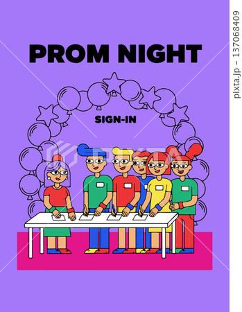 Prom Night Sign-In Illustration 137068409