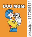 Dog Mom Cartoon Illustration 137068484
