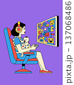 Mother Gaming with Baby 137068486