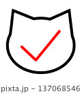チェックボックス_さり気なくシンプル猫顔 137068546