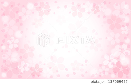舞い散る花びらが美しい桜の背景 137069455