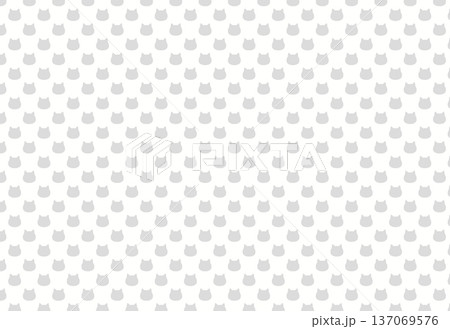 猫ドット背景素材　灰色 137069576