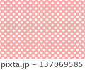 猫ドット背景素材　赤色 137069585