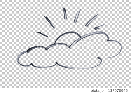the sun rising from the clouds drawn with black marker the sun rising from the clouds drawn with black marker 137070946