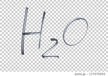the symbol for water written with a black marker 137070950