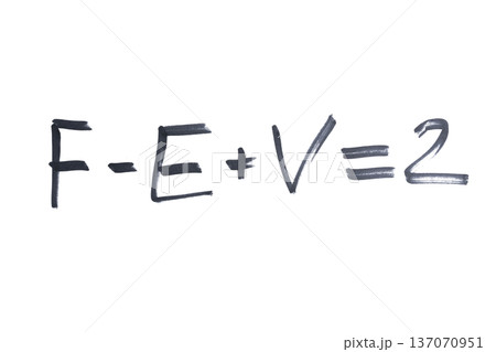 Euler's formula for polyhedra written in black marker 137070951