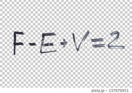Euler's formula for polyhedra written in black marker 137070951