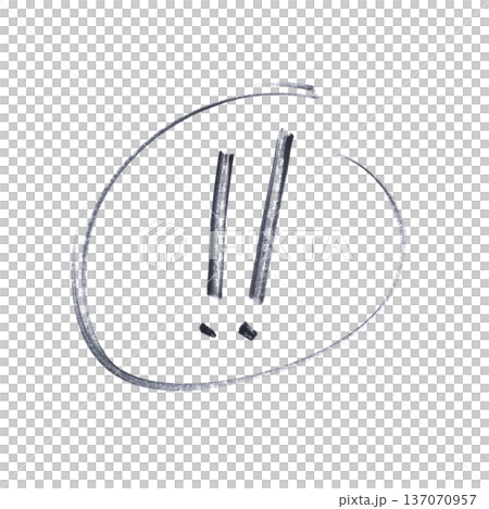 two exclamation marks highlighted with a circle drawn with black marker two exclamation marks highlighted with a circle drawn with black marker 137070957