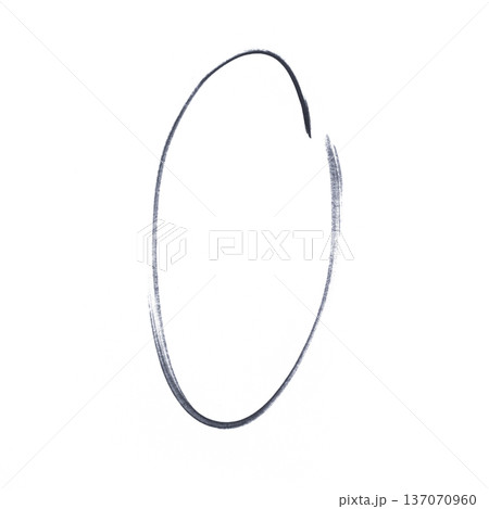 a vertical oval line drawn with black marker a vertical oval line drawn with black marker 137070960