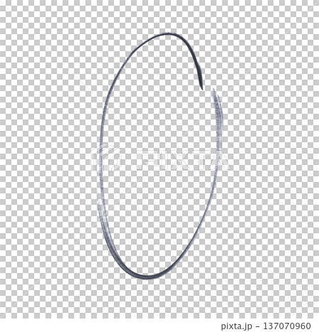 a vertical oval line drawn with black marker a vertical oval line drawn with black marker 137070960