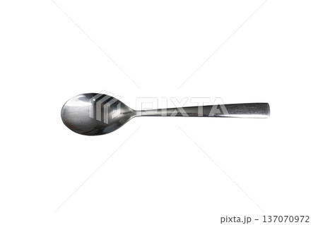 a steel spoon 137070972