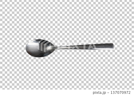 a steel spoon 137070972