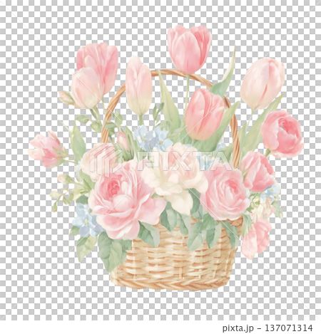 watercolor cute bear doll on a white 137071314