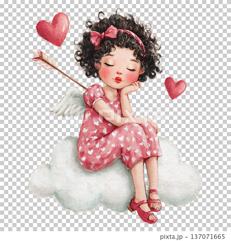 cute little girl with butterfly 137071665