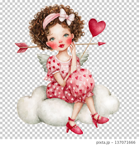 cute little girl with butterfly 137071666