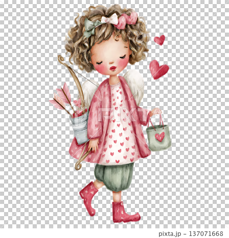 cute little girl with butterfly 137071668