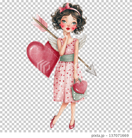 cute little girl with butterfly 137071669