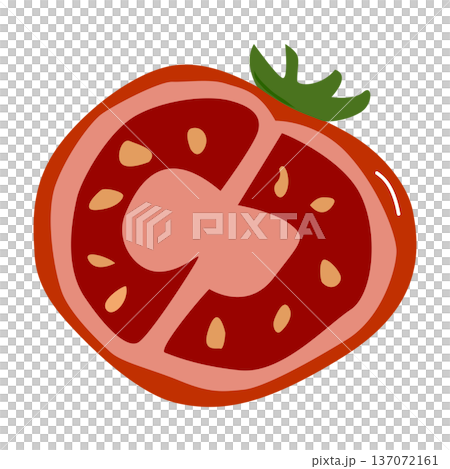 Illustration of a Sliced Tomato. cartoon Illustration of a Sliced Tomato. cartoon 137072161