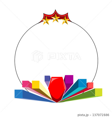Award Ceremony Stage With Stars and Trophy. Illustration Award Ceremony Stage With Stars and Trophy. Illustration 137072886