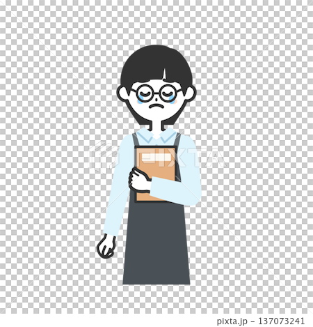 圖：一個穿著圍裙的人在哭泣 137073241