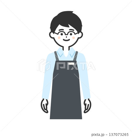 エプロンを付けた人物イラスト 137073265