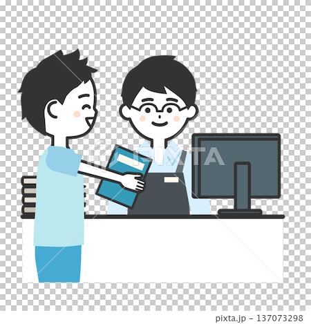Illustration of a person wearing an apron Illustration of a person wearing an apron 137073298