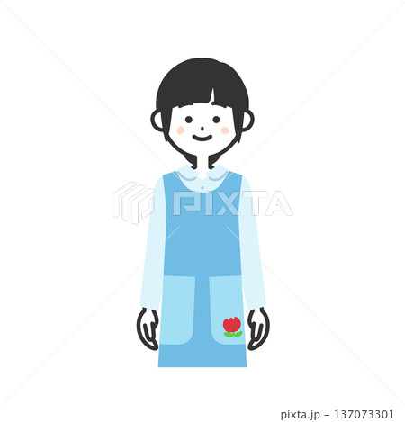 エプロンを付けた女性イラスト エプロンを付けた女性イラスト 137073301
