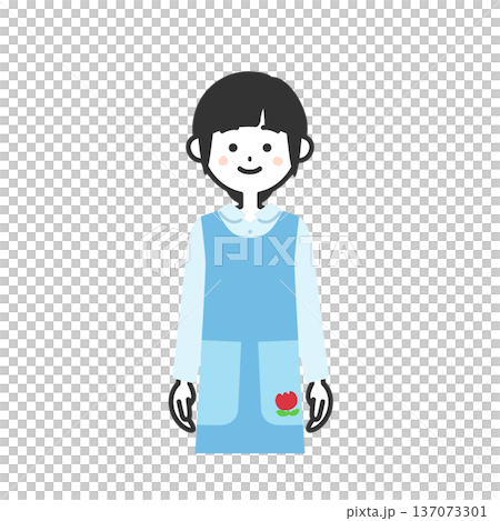 エプロンを付けた女性イラスト エプロンを付けた女性イラスト 137073301
