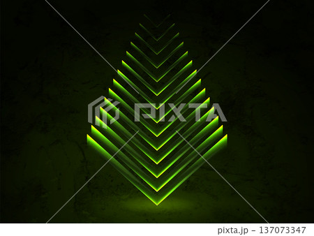 Abstract neon laser green Christmas tree vector background Abstract neon laser green Christmas tree vector background 137073347