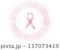 Breast cancer awareness month background with pink ribbon 137073419