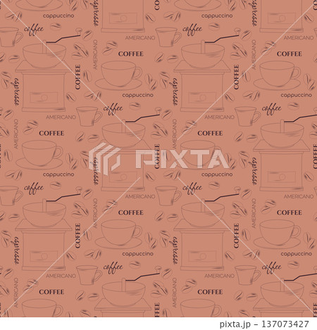 coffee seamless pattern 137073427