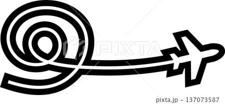 Airplane routes, plane paths, travel, flight, trace 137073587