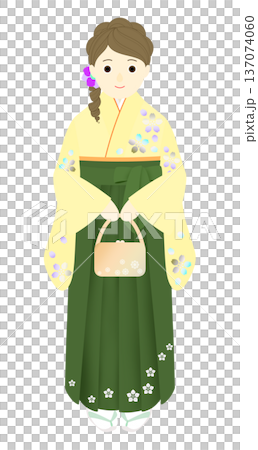 畢業典禮上身穿袴的女子 137074060