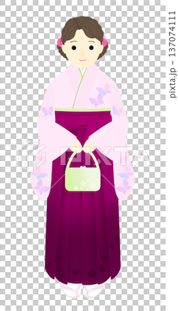 Graduation ceremony_Woman in hakama 137074111