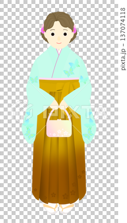 Graduation ceremony_Woman in hakama 137074118