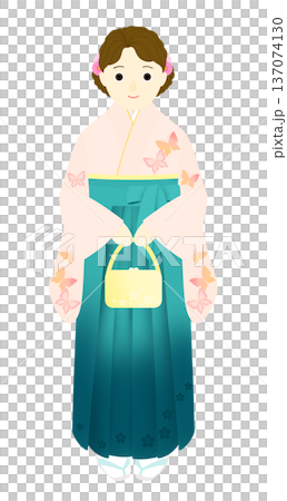 Graduation ceremony_Woman in hakama 137074130