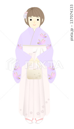 卒業式_袴姿の女性 137074133
