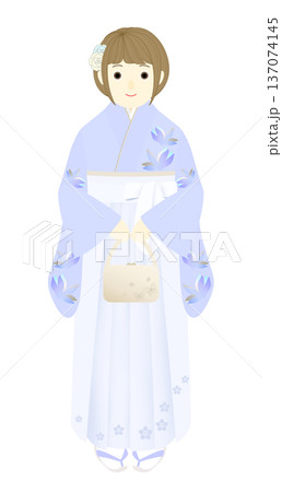 卒業式_袴姿の女性 卒業式_袴姿の女性 137074145
