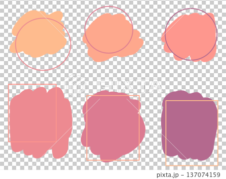 vector set of stickers frame 137074159