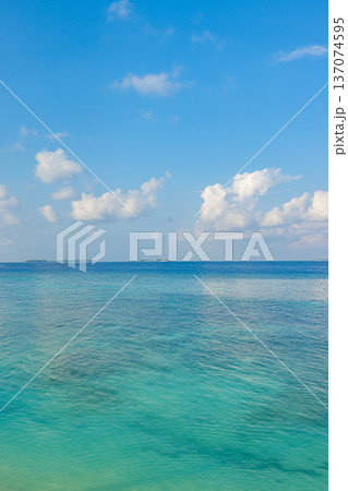Pristine Sunny Ocean View Horizon and Clear Blue Sky for Sustainable Travel and Nature Immersion Concept Pristine Sunny Ocean View Horizon and Clear Blue Sky for Sustainable Travel and Nature Immersion Concept 137074595