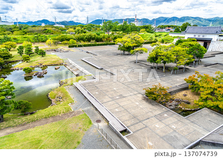 【日本100名城】初秋の赤穂城　天守台から見た本丸1　兵庫県赤穂市 137074739