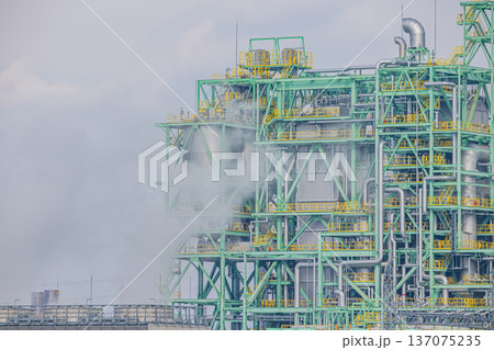 田原市のバイオマス発電所の風景(愛知県) 137075235