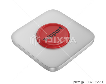 Red round support buttonのイラスト素材 [137075551] - PIXTA
