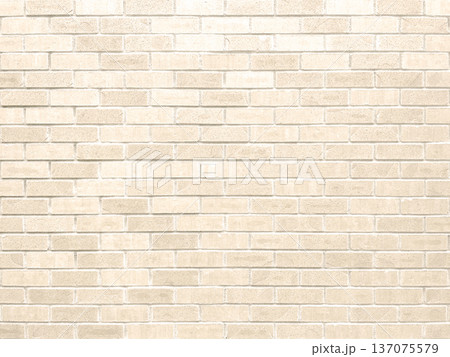 ペールオレンジのレンガ風の新築住宅の外壁の背景画像 137075579