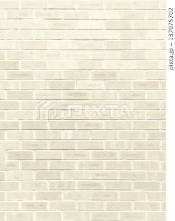 アイボリーのレンガ風の新築住宅の外壁の縦長の背景画像 137075702