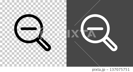 Simple magnifying glass icon illustration - minus 137075751