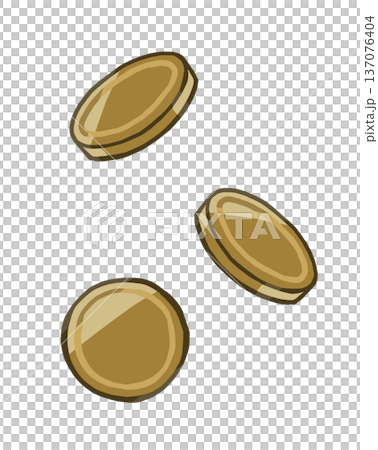 Golden coin (coin/medal) Simple and relaxed hand-drawn illustration material Golden coin (coin/medal) Simple and relaxed hand-drawn illustration material 137076404