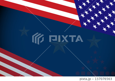 American Flag Background With Stars and Stripes Graphic For Patriotic Holidays and Celebrations 137076563