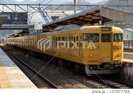 引退間近の伯備線115系普通電車6両　 137077768